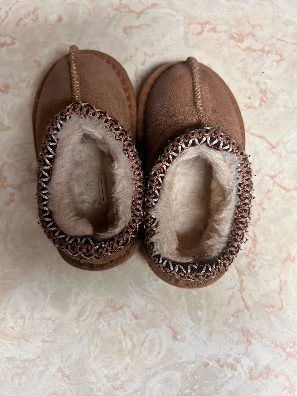 Kids Brown Suede Slip-On Shoes